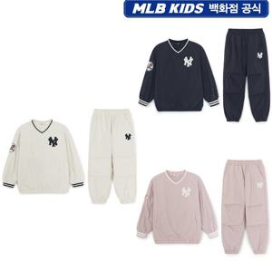 MLB키즈 스트릿 베이직 쿠퍼스 로고 우븐 맨투맨세트 뉴욕양키스 7AS2B1156