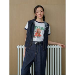 후드 데님 베스트  네이비 (165839AP1R)