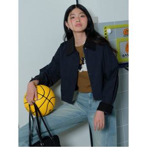 코듀로이 칼라 숏 헌팅 재킷  네이비 (355939LY5R)