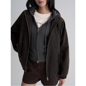 빈티지 하이넥 블루종 - 브라운 (355939LY9D)