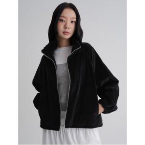 코듀로이 하이넥 블루종  블랙