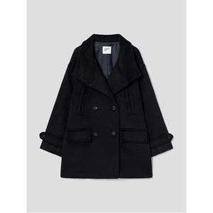 오버핏 피코트  네이비