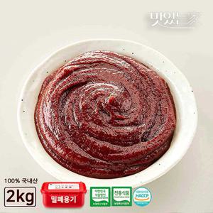순창문옥례식품 전통찹쌀 고추장 2kg 밀폐용기