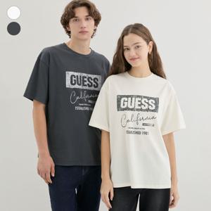 게스진 남여공용 다잉 반팔 티셔츠 NP3K5495