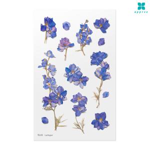 락스퍼 외 압화스티커 40종/다꾸스티커/다이어리꾸미기/꽃스티커/팬시스티커/자연물스티커