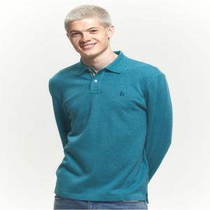 남성 [[24FW]] HZTS4D431T2 [아이코닉] 터콰이즈 긴팔 피케 카라 티셔츠