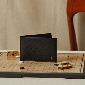 헤지스 액세서리 남성 [[24FW]] WUWA4F302BK [스테디셀러]블랙 이니셜패턴 소가죽 반지갑