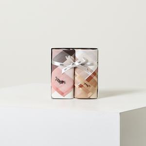 액세서리 [[26SS]] DCHA6E092MU [DAKS[신상]핑크 베이지 체크 면 손수건2종세트