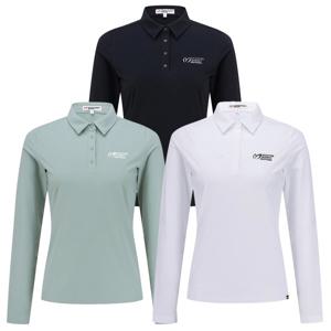 양말사은품 [마스터바니] 여성 로고 헴 기모 칼라 긴팔 티셔츠 421D4TO001