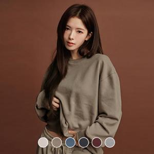 325911 노정의 여 언브러시드 테리 라운드넥 풀오버 (솔리드)