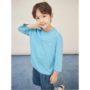 [택가 42,000] [Essential] 수피마 베이직 7부 티셔츠 - 스카이 블루 (BI5741UE1Q)