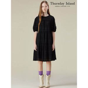 [하프클럽] 볼륨소매 미니 원피스(T236MOP140W)