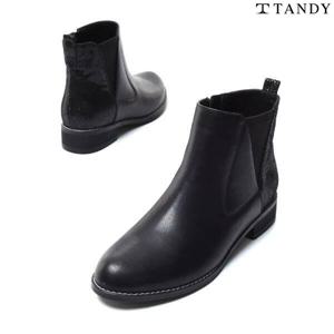 [탠디] 여성 앵클 부츠 굽 3CM J1482A_BLACK 블랙