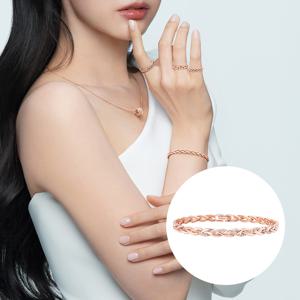 [김지원 착용/스톤헨지] 브레이드 14K 브라운 다이아 팔찌 SA25A32F