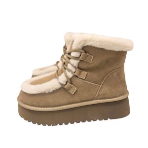 탠디 여성화 퍼앵클부츠G25447-BEIGE