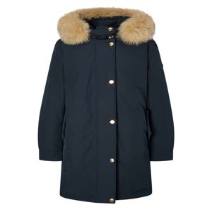 헤지스 여성 [[25FW]] HSJU5D102N3 [시즌오프]폭스퍼 롱 헤비 구스 다운 야상 다크네이비