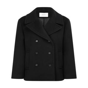 헤지스 여성 [[24FW]] WSCO4D905BK [가격인하][스테디셀러][캐시미어] 블랙 더블버튼 하프 피코