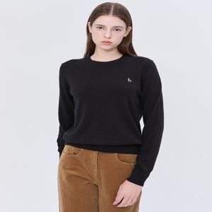 헤지스 여성 [[24FW]] WSSW4DU01BK [가격인하][스테디셀러][울] 블랙 라운드넥 스웨터