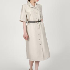 [브리치]  / 크리스탈 린넨 셔츠원피스