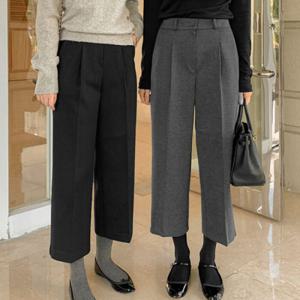 [브리치]  / 모직 8부 일자 팬츠 (2color)