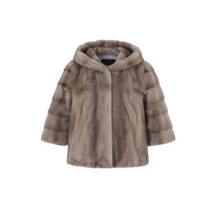 최초가격:1250만원  코펜하겐 후드 밑단주름 소매 호리젠탈 재킷