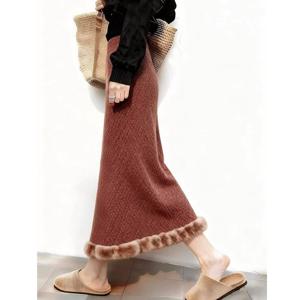 [브리치]  / 여성 하이웨스트 A라인 롱스커트  패턴 색상 s