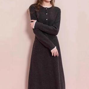 [브리치]  / 프랑스 감성 레이스 니트 투피스 세트 애프리콧 S 2