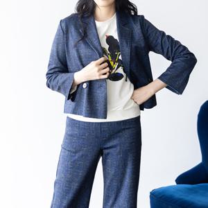 [최초가 318000원] 지오텍스쳐 숏 재킷 (AGFPJK11) 네이비