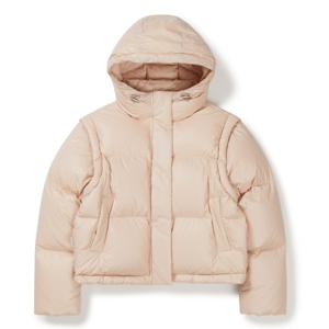 글로시 여성 후드 디테쳐블 푸퍼 다운 자켓 S24WWTDJ23 캠핑철