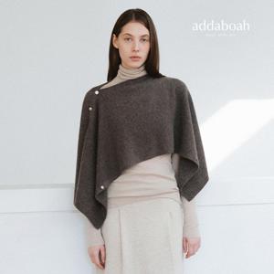 애드아보아 26SS 화이트 캐시미어100 머플러 판초