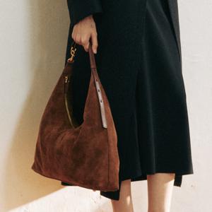 [리퍼브][정상가 294,000원] 5Colors_카우레더 버클 라운드 호보 백 I B05