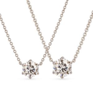 14k 클라라 모이사나이트 6프롱 목걸이 1캐럿