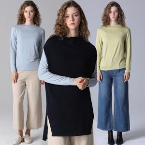 [최초가78000] 소프트 니트 롱 베스트1+티블라우스2 3종세트