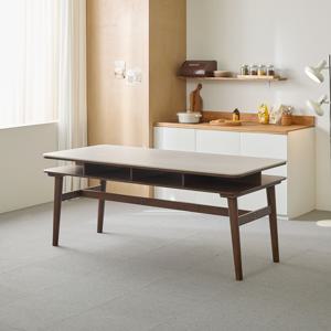 델라 양면 포세린 세라믹 6인용 수납형 원목 식탁 테이블 1800