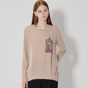 [홈쇼핑방송/(LeOT)] 시그니처 레터링 아트웍 티블라우스 (4종택일)-사이즈 55~99까지