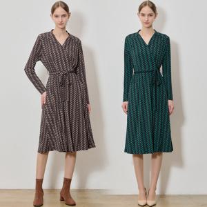 2SET (LeOT)] 슬림핏 에센셜 랩 원피스 2종세트