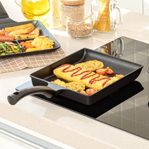 퀸센스 블랙 와이드 사각 계란말이팬 21cm  인덕션 겸용