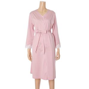 [롯데백화점](언더웨어)]착용감과 촉감이 좋은 프리미엄 면 소재 원피스 여성 가운(GW8774A)