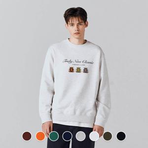 024511 차은우 볼드 프린트 테리 맨투맨