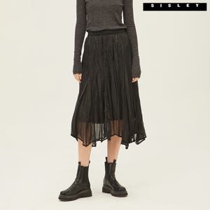 아울렛 방비엥 주름 스커트 SASK11241_BK