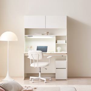 [조명 포함] ON 밀리언 디럭스 책상 (3단 수납 도어)