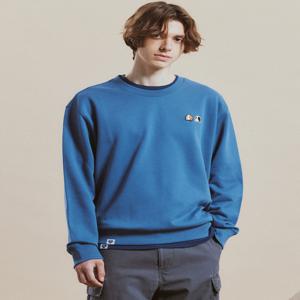 피즈 [[24FW]] SPTS4F901B2 [PHIZ]블루 더블로고 실켓 맨투맨