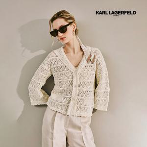 칼라거펠트 25SS 니트 크로셰 가디건