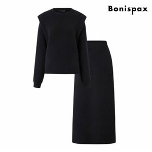 정상가:139,000원 ㅣ 벌룬 니트 롱 스커트 셋업 (XP4OW004L0)