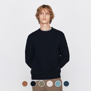 지오다노 남성 겨울 라운드넥 소프트 립 메리노 울 니트 스웨터 055920