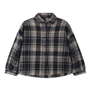 체크 카라 루즈핏 긴팔 셔츠 (BX4BL006L0)