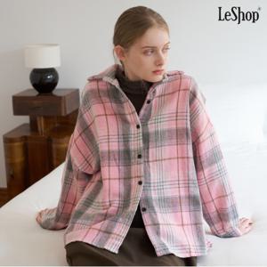 정상가:39,000원 ㅣ 데일리 오버핏 체크 긴팔 셔츠 (DP4BA006A)