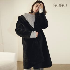 로보 25F/W 리버시블 싱글 롱 후드무스탕