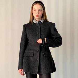 [엘브랜드] [최초가 390,000] 마지막 물량/라운드 핸드메이드 울100 코트/하프코트