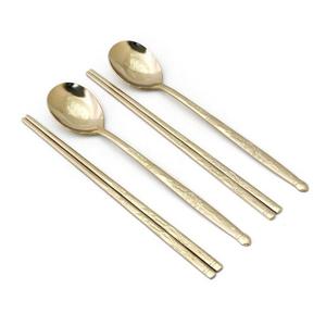 4종티타늄금송학수저세트